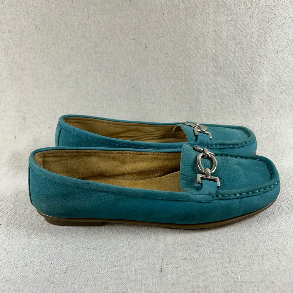 Aerosoles Women’s 7.5 Teal Leather Loafer - Picture 7 of 11